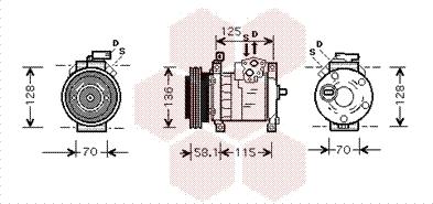 Van Wezel 0700K094 - Kompressori, ilmastointilaite inparts.fi