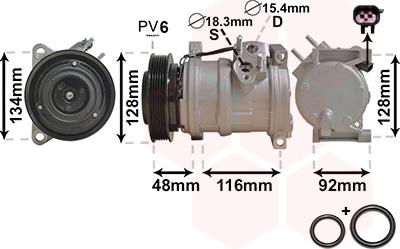 Van Wezel 0700K102 - Kompressori, ilmastointilaite inparts.fi