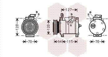 Van Wezel 0700K115 - Kompressori, ilmastointilaite inparts.fi