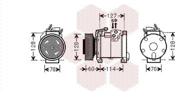 Van Wezel 0700K112 - Kompressori, ilmastointilaite inparts.fi