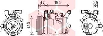 Van Wezel 0700K120 - Kompressori, ilmastointilaite inparts.fi