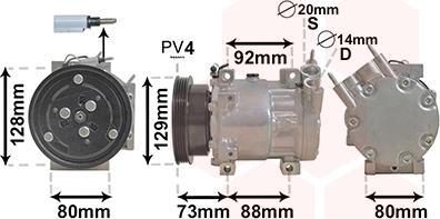 Van Wezel 1501K705 - Kompressori, ilmastointilaite inparts.fi