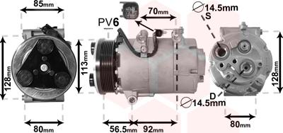 Van Wezel 1800K497 - Kompressori, ilmastointilaite inparts.fi