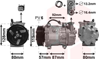 Van Wezel 1800K468 - Kompressori, ilmastointilaite inparts.fi