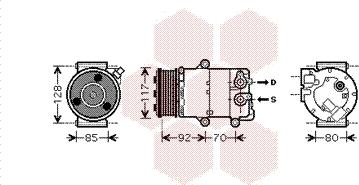 Van Wezel 1800K415 - Kompressori, ilmastointilaite inparts.fi