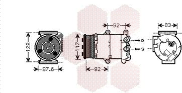 Van Wezel 1800K430 - Kompressori, ilmastointilaite inparts.fi