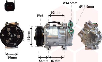 Van Wezel 1800K431 - Kompressori, ilmastointilaite inparts.fi