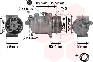 Van Wezel 1800K433 - Kompressori, ilmastointilaite inparts.fi