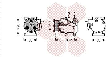 Van Wezel 1800K437 - Kompressori, ilmastointilaite inparts.fi