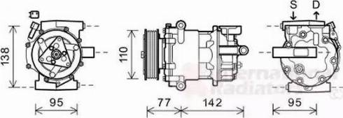 Van Wezel 1800K470 - Kompressori, ilmastointilaite inparts.fi