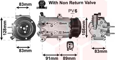 Van Wezel 1800K588 - Kompressori, ilmastointilaite inparts.fi