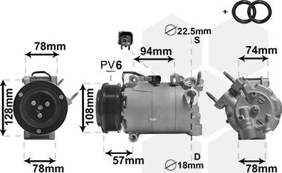 Van Wezel 1800K587 - Kompressori, ilmastointilaite inparts.fi