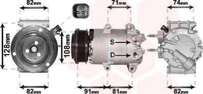 Van Wezel 1800K570 - Kompressori, ilmastointilaite inparts.fi