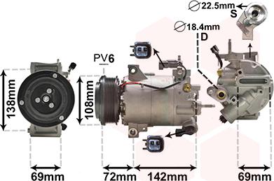 Van Wezel 1800K603 - Kompressori, ilmastointilaite inparts.fi