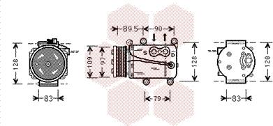 Van Wezel 1800K082 - Kompressori, ilmastointilaite inparts.fi