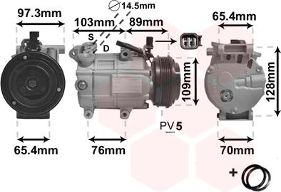 Van Wezel 1800K391 - Kompressori, ilmastointilaite inparts.fi