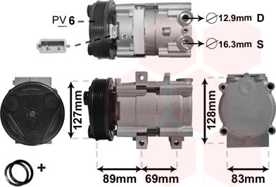 Van Wezel 1800K322 - Kompressori, ilmastointilaite inparts.fi