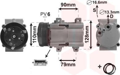 Van Wezel 1800K284 - Kompressori, ilmastointilaite inparts.fi