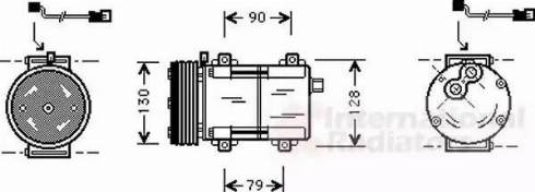 Van Wezel 1800K282 - Kompressori, ilmastointilaite inparts.fi