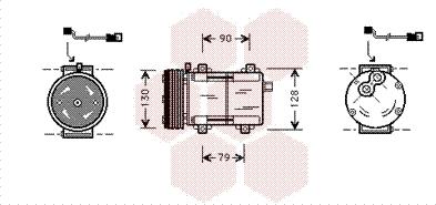 Van Wezel 1800K280 - Kompressori, ilmastointilaite inparts.fi