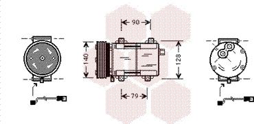 Van Wezel 1800K288 - Kompressori, ilmastointilaite inparts.fi