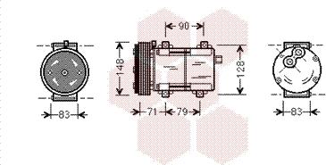 Van Wezel 1800K279 - Kompressori, ilmastointilaite inparts.fi