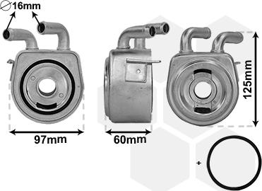 Van Wezel 18013706 - Moottoriöljyn jäähdytin inparts.fi
