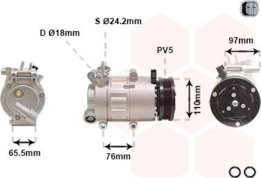 Van Wezel 1801K001 - Kompressori, ilmastointilaite inparts.fi