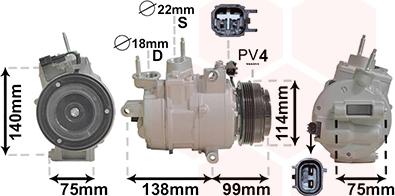 Van Wezel 1801K704 - Kompressori, ilmastointilaite inparts.fi