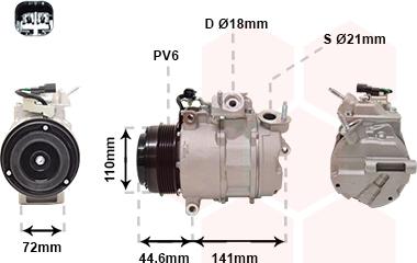 Van Wezel 1801K719 - Kompressori, ilmastointilaite inparts.fi