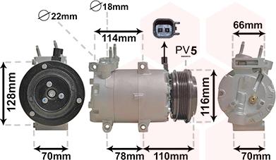 Van Wezel 1801K711 - Kompressori, ilmastointilaite inparts.fi