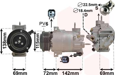 Van Wezel 1801K727 - Kompressori, ilmastointilaite inparts.fi