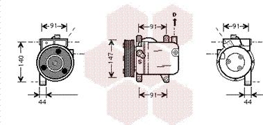 Van Wezel 1300K002 - Kompressori, ilmastointilaite inparts.fi