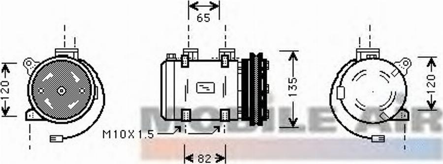 Van Wezel 1300K192 - Kompressori, ilmastointilaite inparts.fi