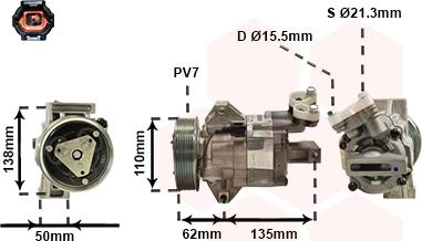 Van Wezel 1300K342 - Kompressori, ilmastointilaite inparts.fi