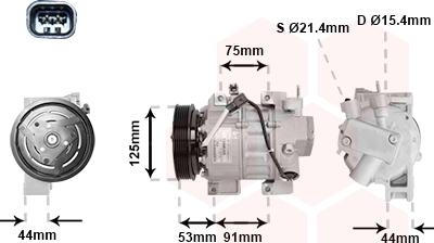 Van Wezel 1300K335 - Kompressori, ilmastointilaite inparts.fi