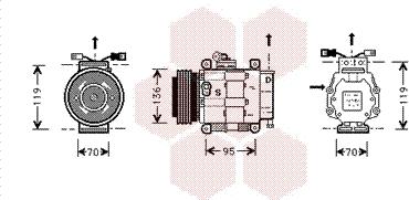 Van Wezel 1700K049 - Kompressori, ilmastointilaite inparts.fi