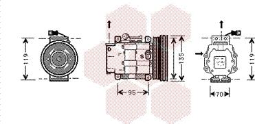 Van Wezel 1700K041 - Kompressori, ilmastointilaite inparts.fi