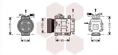 Van Wezel 1700K048 - Kompressori, ilmastointilaite inparts.fi