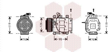 Van Wezel 1700K042 - Kompressori, ilmastointilaite inparts.fi