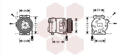 Van Wezel 1700K050 - Kompressori, ilmastointilaite inparts.fi