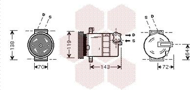 Van Wezel 1700K086 - Kompressori, ilmastointilaite inparts.fi