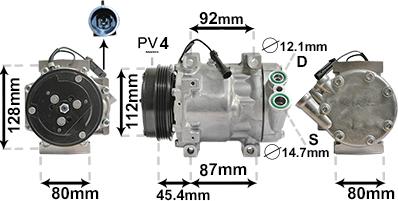 Van Wezel 1700K366 - Kompressori, ilmastointilaite inparts.fi