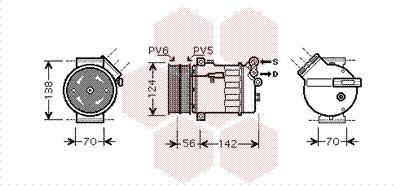 Van Wezel 1700K363 - Kompressori, ilmastointilaite inparts.fi