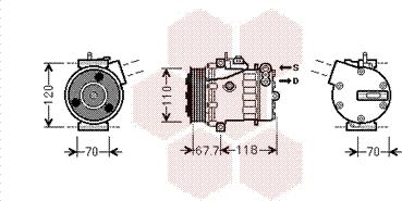 Van Wezel 1700K384 - Kompressori, ilmastointilaite inparts.fi