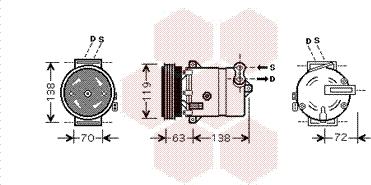 Van Wezel 1700K334 - Kompressori, ilmastointilaite inparts.fi