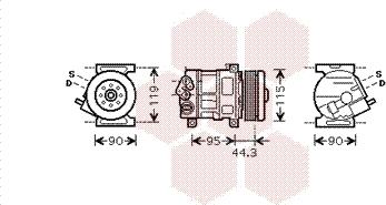 Van Wezel 1700K330 - Kompressori, ilmastointilaite inparts.fi