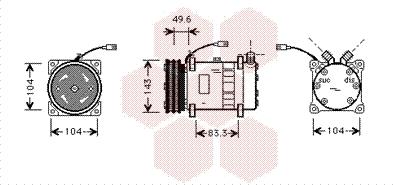 Van Wezel 1700K373 - Kompressori, ilmastointilaite inparts.fi