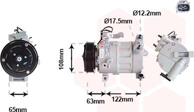 Van Wezel 1701K708 - Kompressori, ilmastointilaite inparts.fi