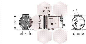 Van Wezel 8100K018 - Kompressori, ilmastointilaite inparts.fi